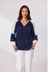 ROSA BLOUSE - ink/white